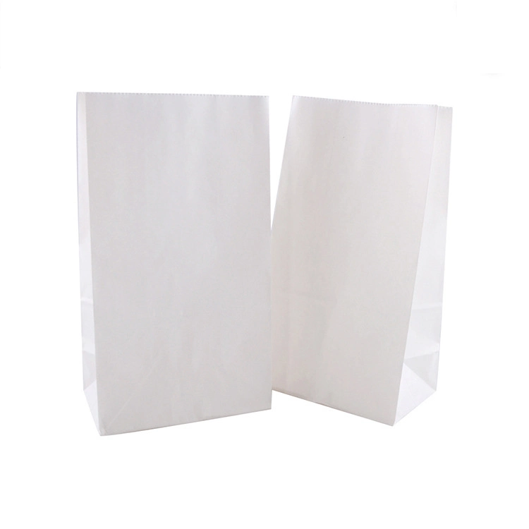 Sos Block Bottom White Pastry Snack Paper Shopping Bags