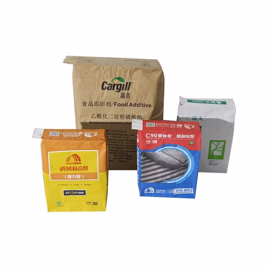 Manufacturers Industry Agriculture Kraft Paper Bags Valve Paper Bag 20 Kg 25 Kg Heat Seal Customized Pinch Bottom Paper Bag