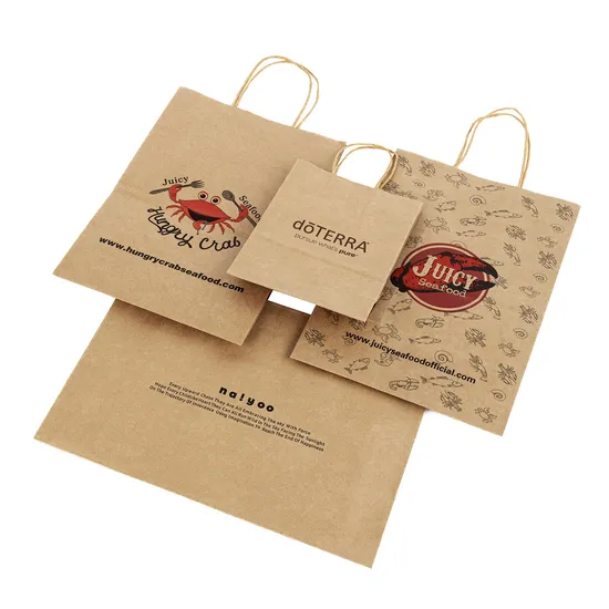 Manufacturers Wholesale Disposable Food Grade Packing Bag Custom Sos Brown Kraft Paper Bags Without Handle
