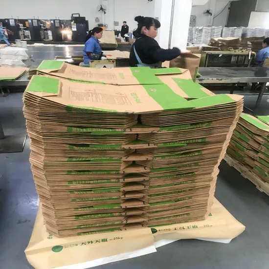 Manufacturers Industry Agriculture Kraft Paper Bags Valve Paper Bag 20 Kg 25 Kg Heat Seal Customized Pinch Bottom Paper Bag