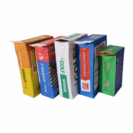 Manufacturers Industry Agriculture Kraft Paper Bags Valve Paper Bag 20 Kg 25 Kg Heat Seal Customized Pinch Bottom Paper Bag