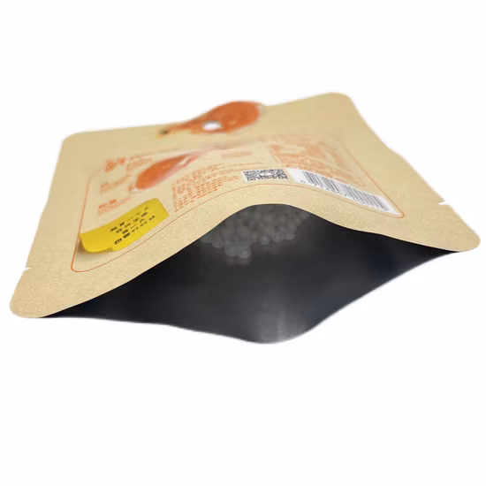 Biologisch abbaubare Verpackungsbeutel mit 3 Seiten, flacher Öffnung und Heißsiegelung, Mini-Snack, Blumen, Tee, braun, ohne Griff, Kraftpapierbeutel für Pulver